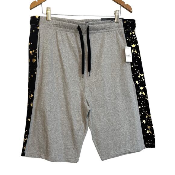 Carbon Jogger Shorts Mens XL Drawstring Gray Stretch Cotton Athletic Streetwear - Picture 2 of 12